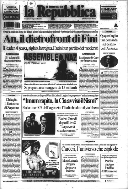 Il lunedì de La repubblica